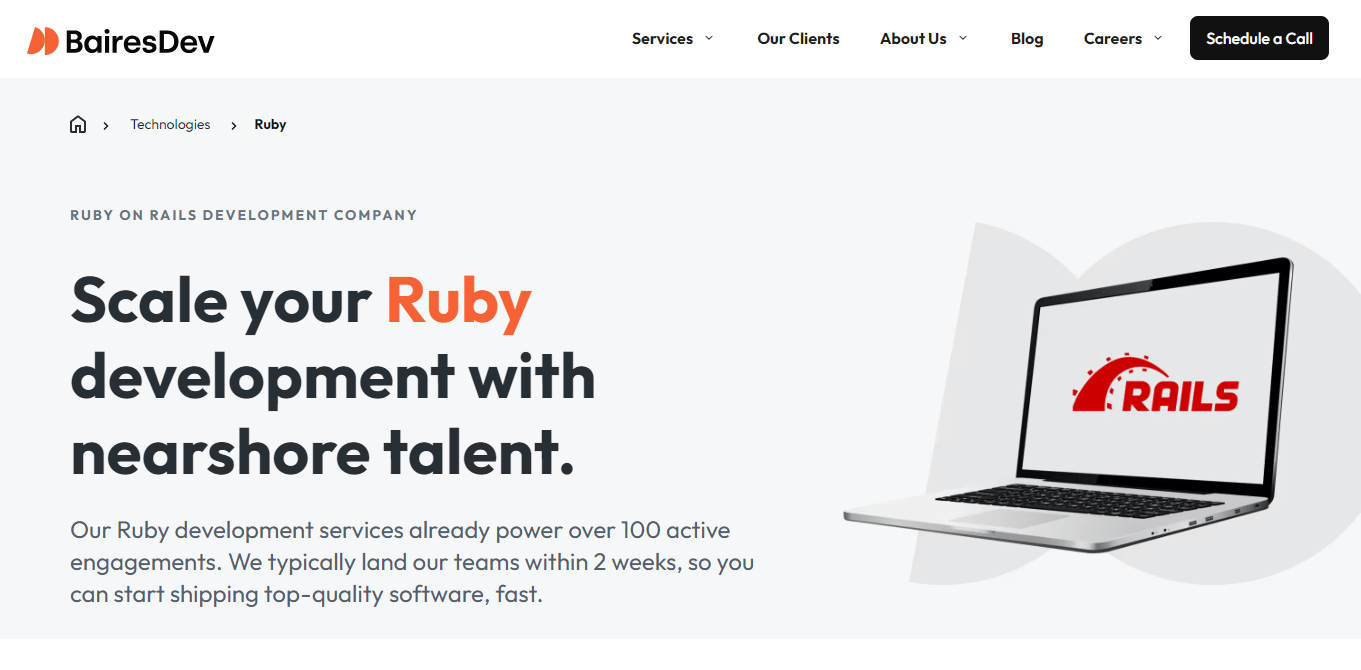 ruby on rails software developer